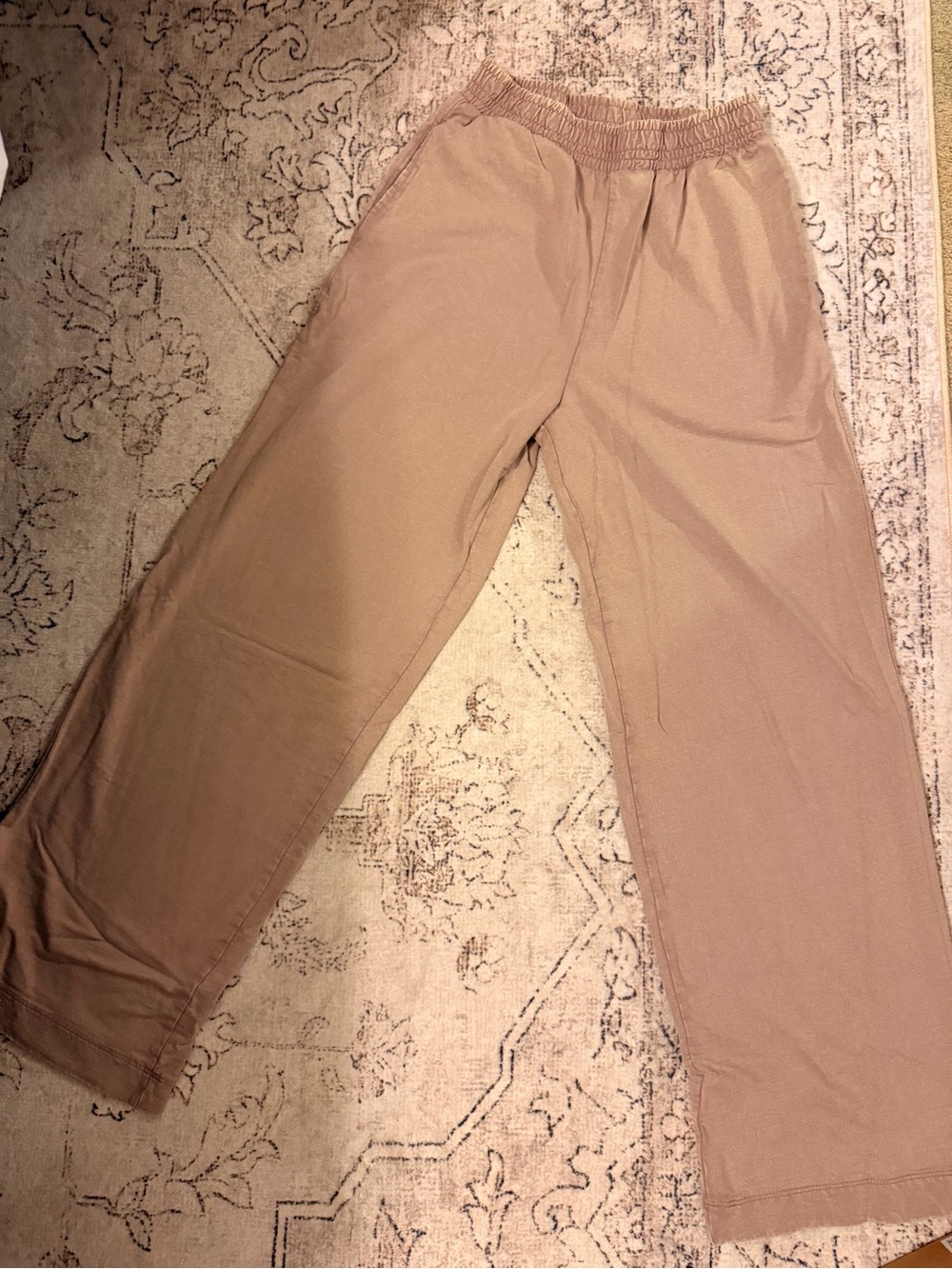 Zara Men's Light Brown Elastic-Waist Joggers